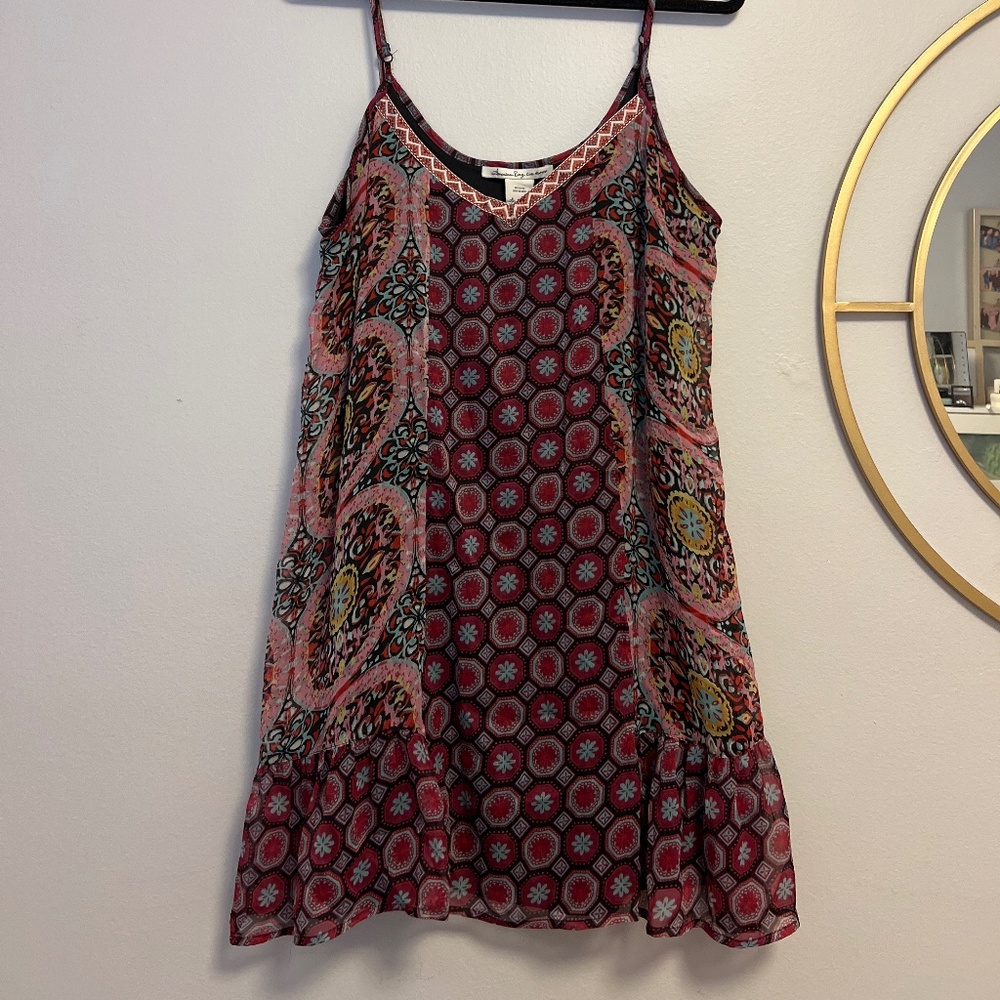 New American rag cute printed ruffle sundress